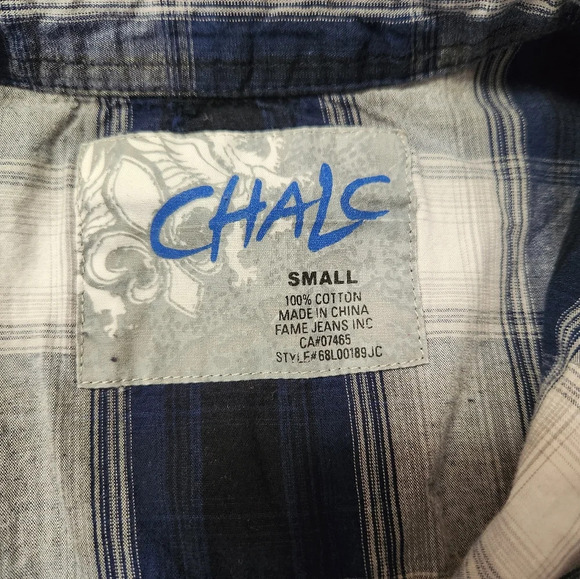 Men's‎ Chalc plaid button-down shirt size small - Picture 7 of 11
